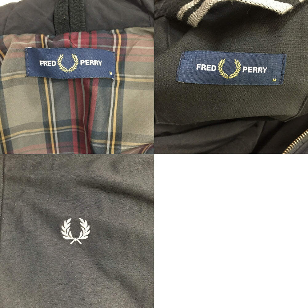 FRED PERRY Zip Liner Mod Parka Coat Black Size M