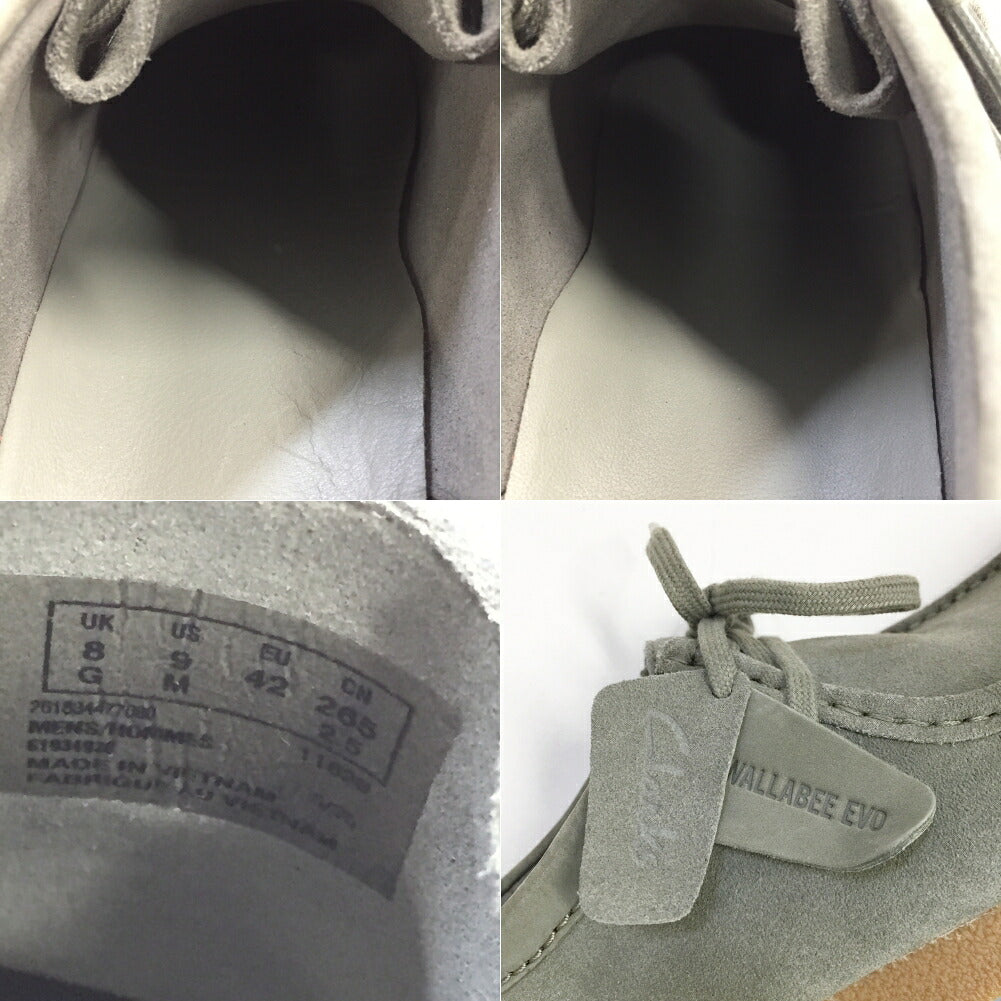 Clarks Wallabee Evo Gray Boots Size 42