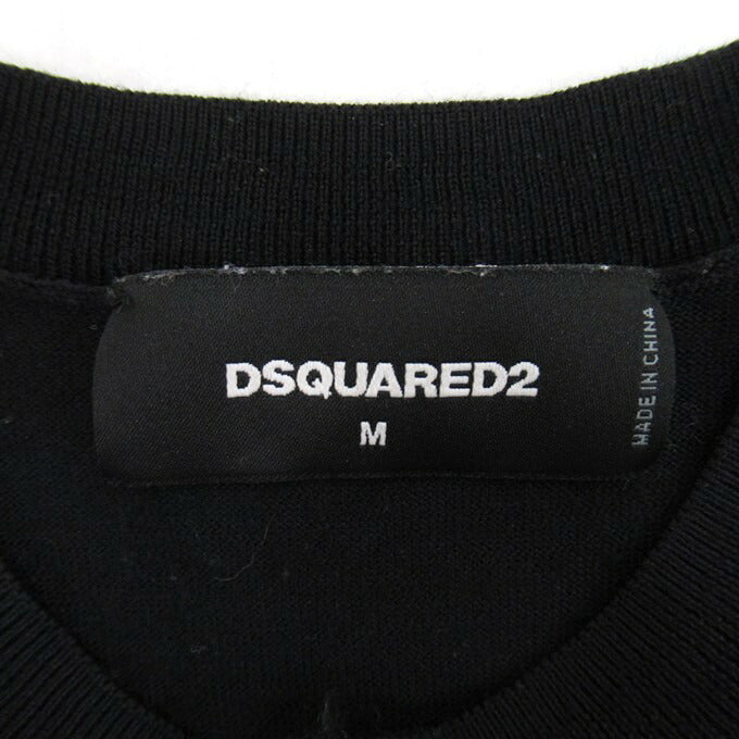 DSQUARED Crewneck Knit Sweater Black Size M