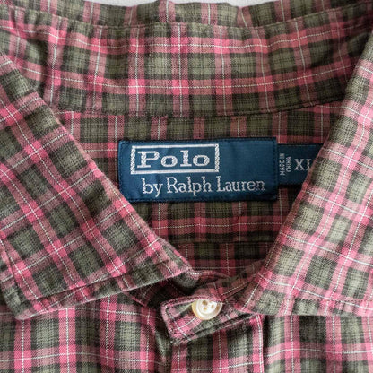 POLO RALPH LAUREN Oversize Round Check Shirt Size XL