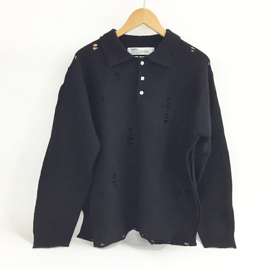 DAIRIKU Damage Polo Knit Black Size M