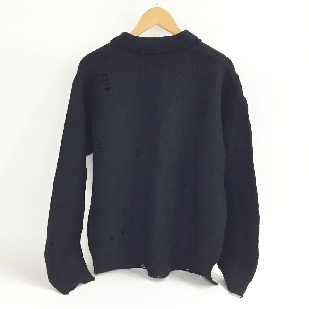 DAIRIKU Damage Polo Knit Black Size M