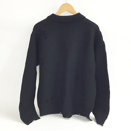 DAIRIKU Damage Polo Knit Black Size M