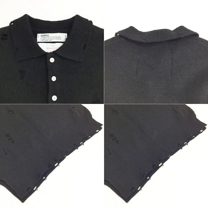 DAIRIKU Damage Polo Knit Black Size M