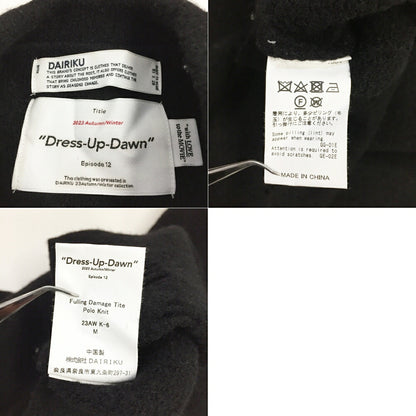 DAIRIKU Damage Polo Knit Black Size M