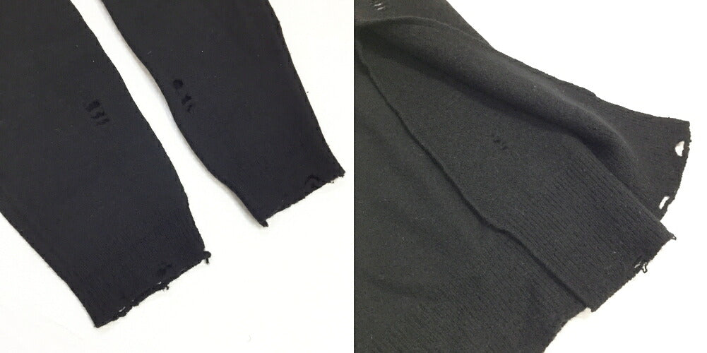 DAIRIKU Damage Polo Knit Black Size M