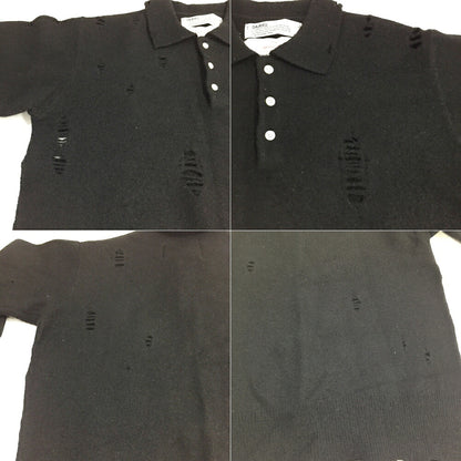 DAIRIKU Damage Polo Knit Black Size M