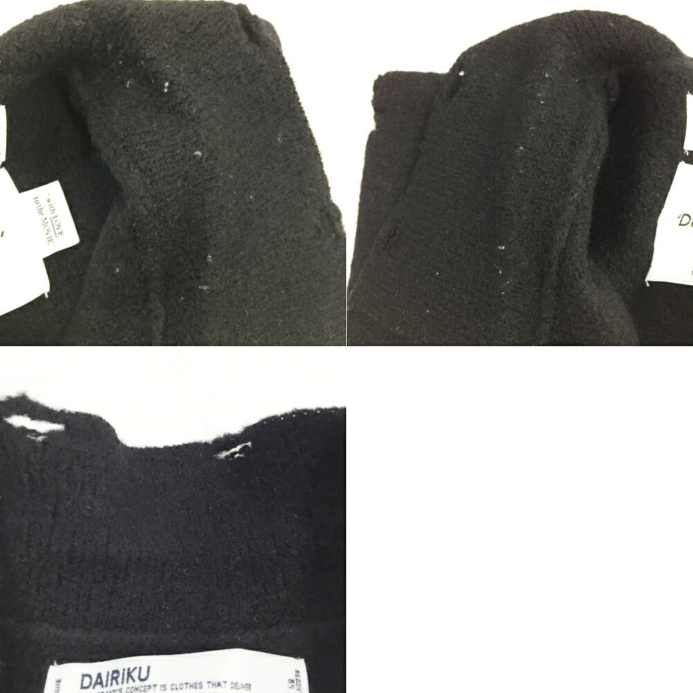DAIRIKU Damage Polo Knit Black Size M