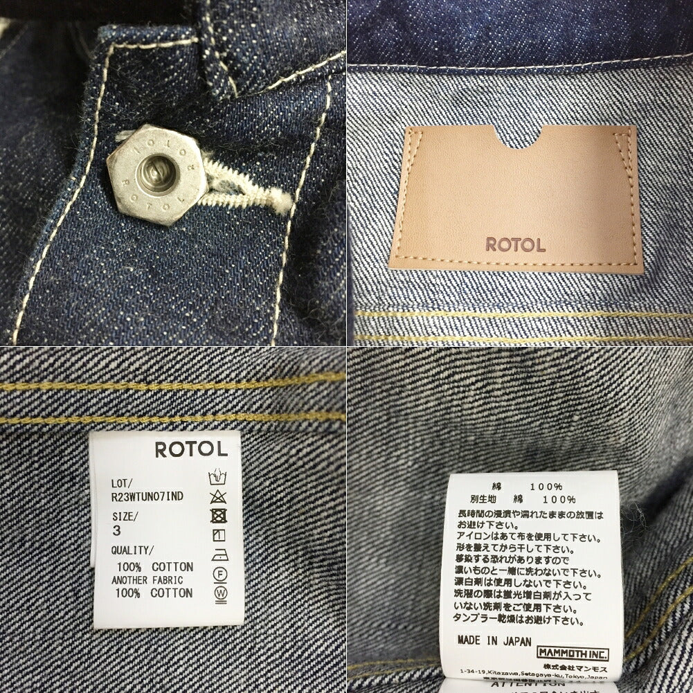 ROTOL Denim Corduroy Jacket Multi Size 3
