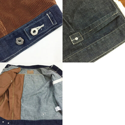 ROTOL Denim Corduroy Jacket Multi Size 3