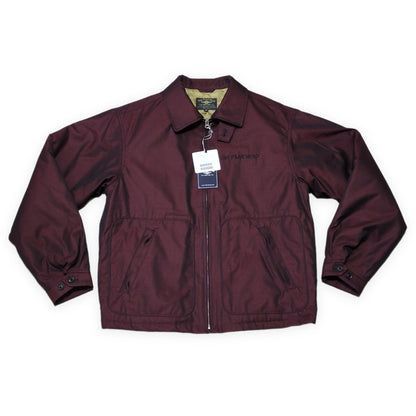 THE FLAT HEAD Red Giza Gabardine Drizzler Jacket Size 40