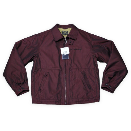 THE FLAT HEAD Red Giza Gabardine Drizzler Jacket Size 40