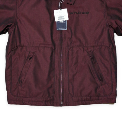 THE FLAT HEAD Red Giza Gabardine Drizzler Jacket Size 40