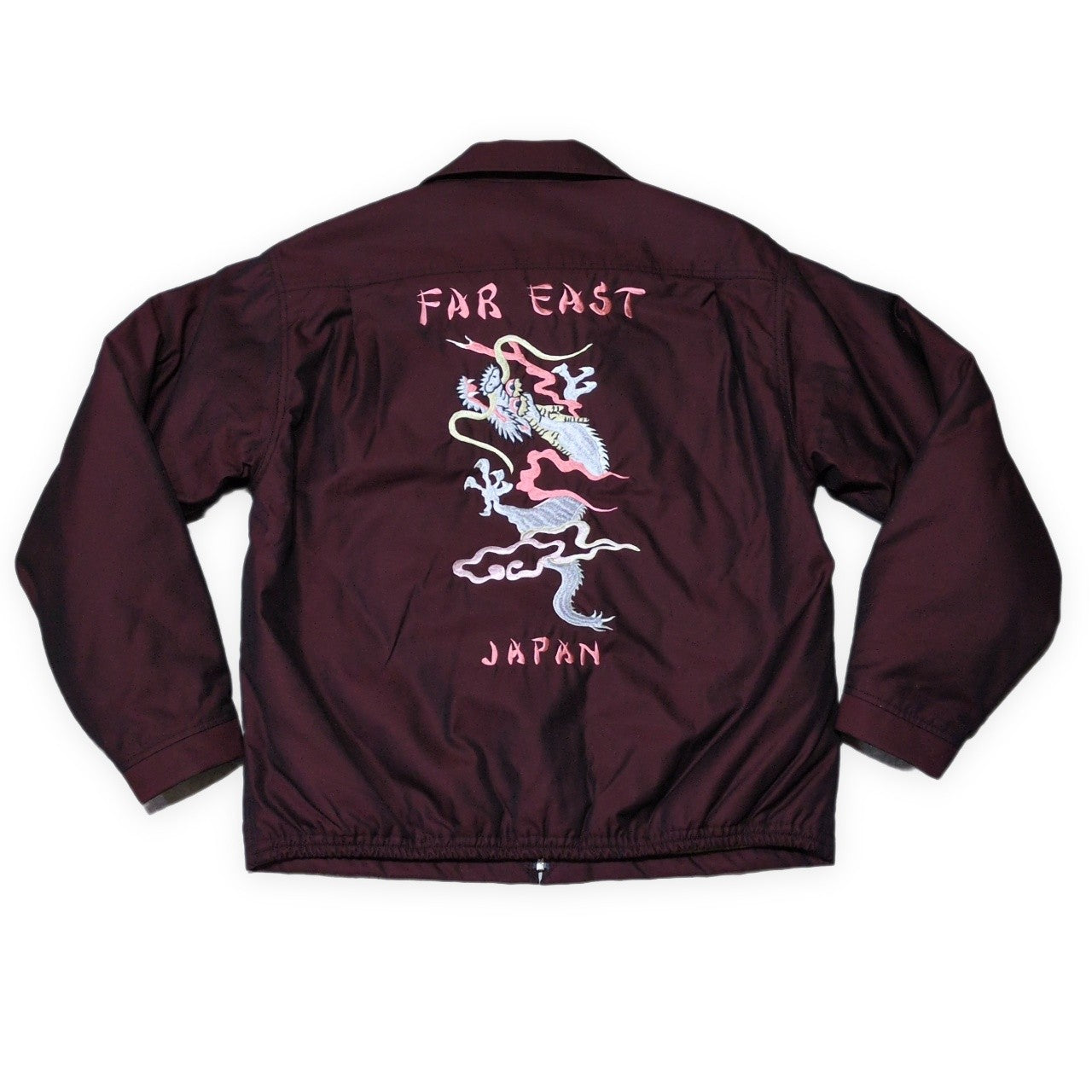 THE FLAT HEAD Red Giza Gabardine Drizzler Jacket Size 40