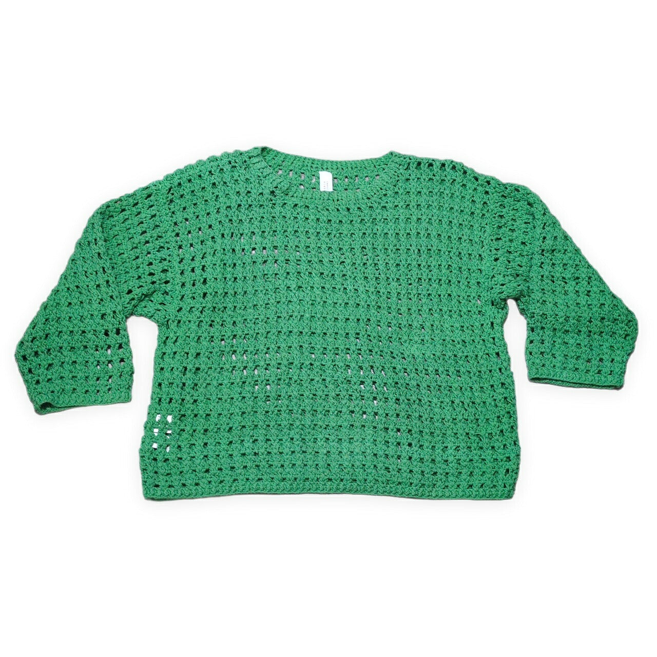 INDUSTRIAL HINDUSTAN Niche Cotton Mesh Sweater Green Size XL