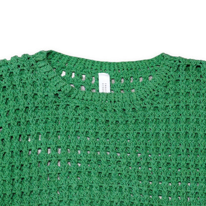 INDUSTRIAL HINDUSTAN Niche Cotton Mesh Sweater Green Size XL