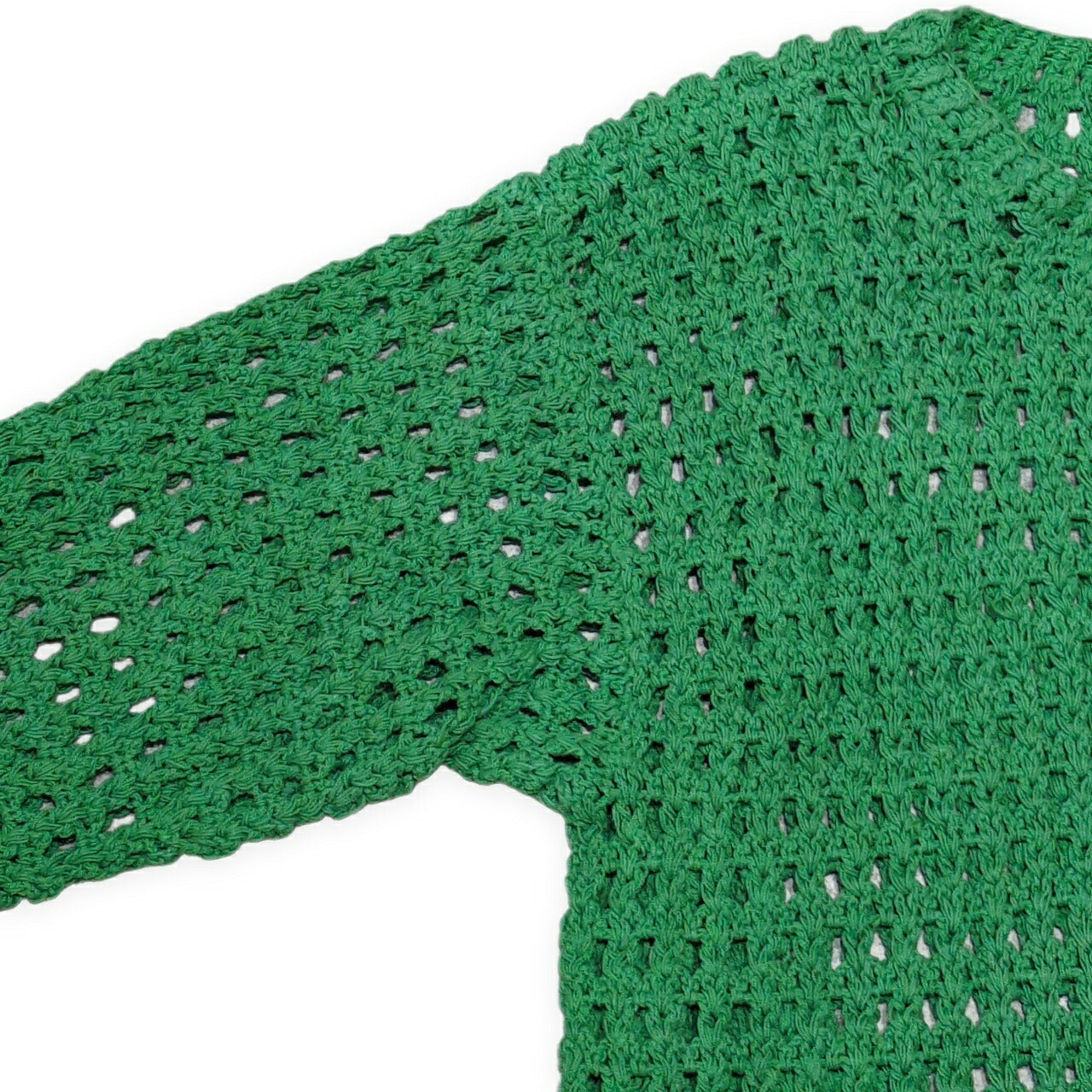 INDUSTRIAL HINDUSTAN Niche Cotton Mesh Sweater Green Size XL