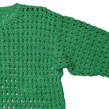 INDUSTRIAL HINDUSTAN Niche Cotton Mesh Sweater Green Size XL