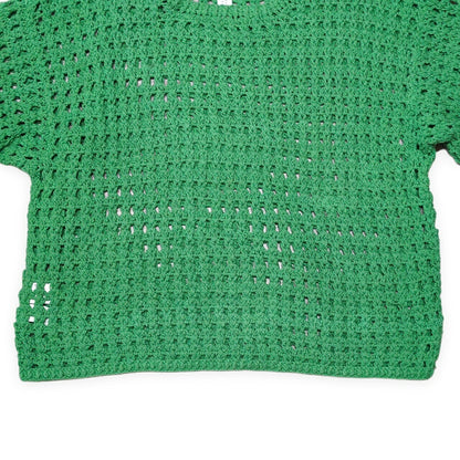 INDUSTRIAL HINDUSTAN Niche Cotton Mesh Sweater Green Size XL