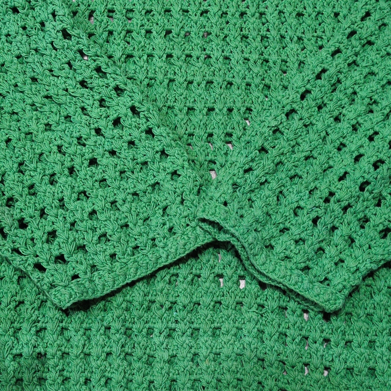 INDUSTRIAL HINDUSTAN Niche Cotton Mesh Sweater Green Size XL