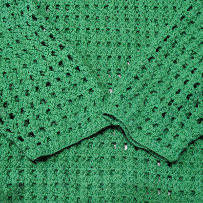 INDUSTRIAL HINDUSTAN Niche Cotton Mesh Sweater Green Size XL