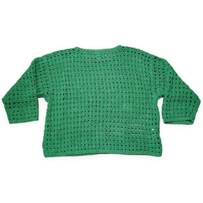 INDUSTRIAL HINDUSTAN Niche Cotton Mesh Sweater Green Size XL