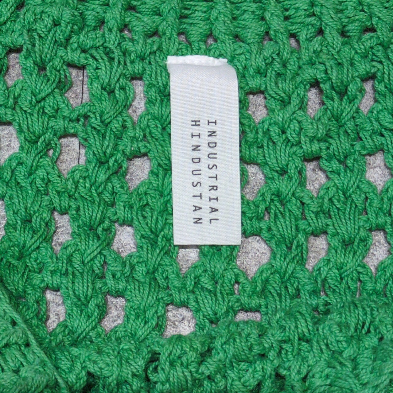 INDUSTRIAL HINDUSTAN Niche Cotton Mesh Sweater Green Size XL