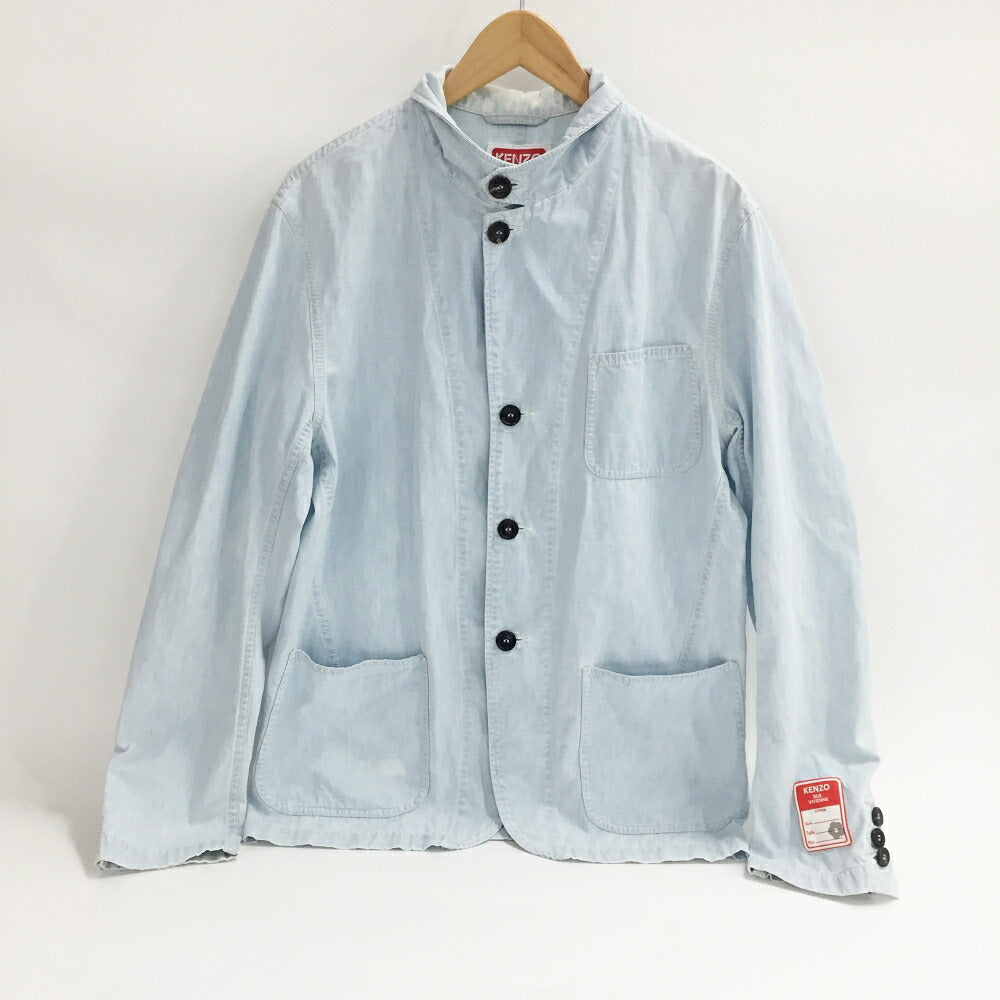 KENZO Back Logo Patch Denim Work Jacket Blue Size M