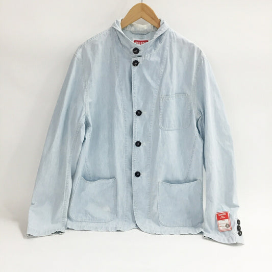 KENZO Back Logo Patch Denim Work Jacket Blue Size M