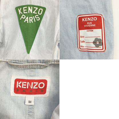 KENZO Back Logo Patch Denim Work Jacket Blue Size M