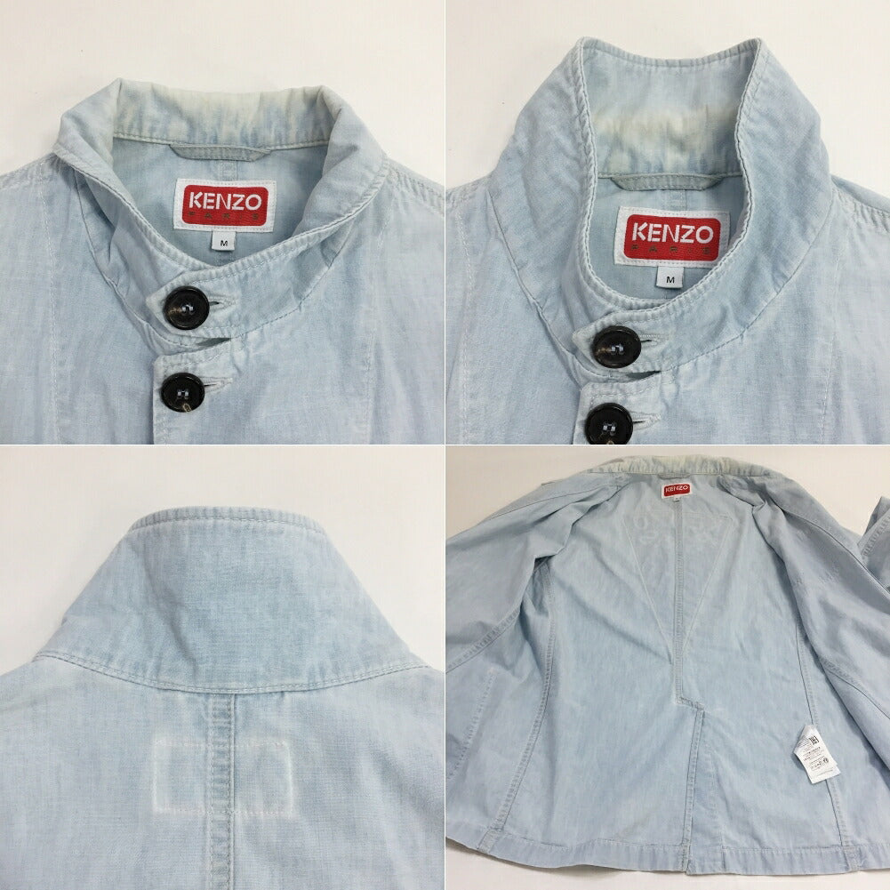KENZO Back Logo Patch Denim Work Jacket Blue Size M