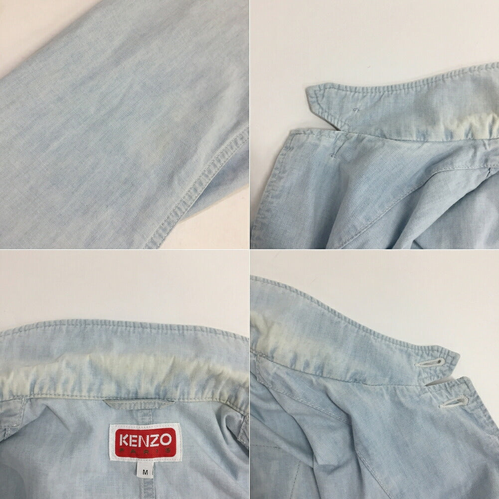 KENZO Back Logo Patch Denim Work Jacket Blue Size M