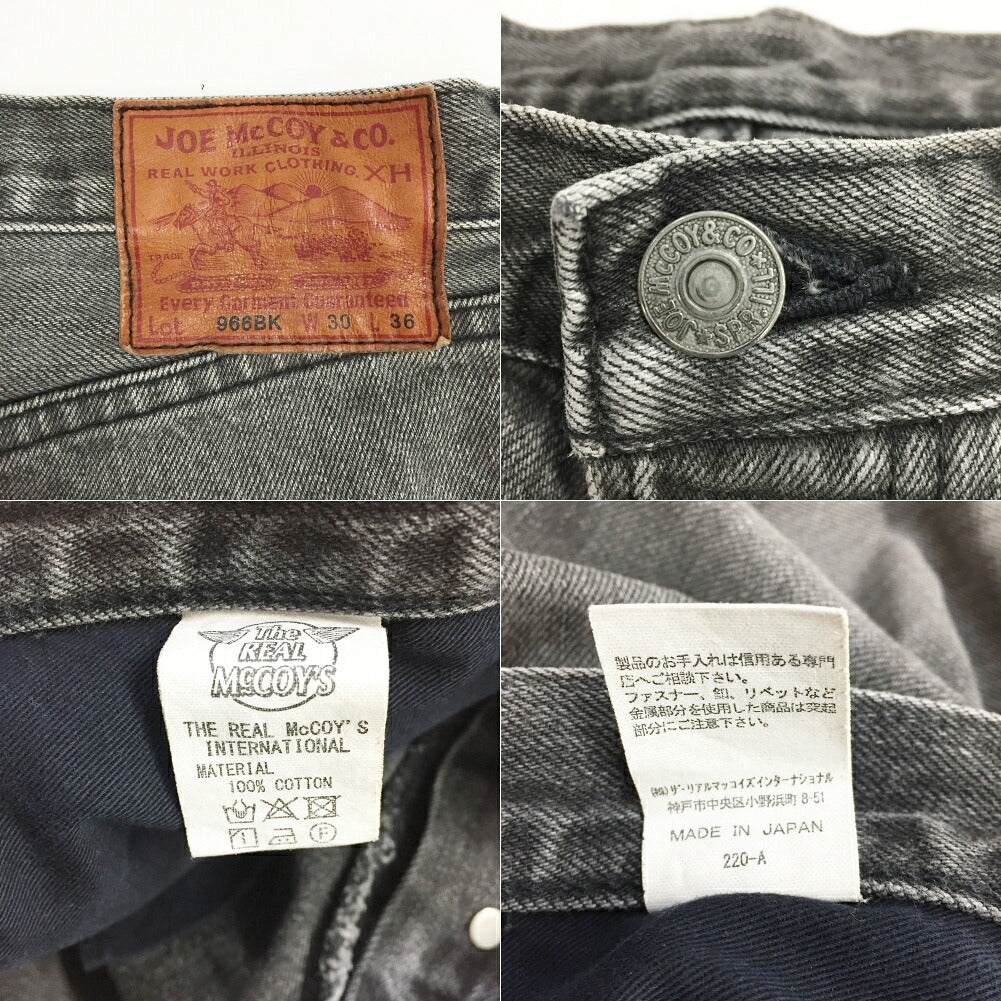 The REAL McCOY'S Joe McCoy 966BK Denim Black Size 30