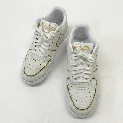 NIKE Air Force 1 Low CR7 White Gold Sneakers Size 27.5