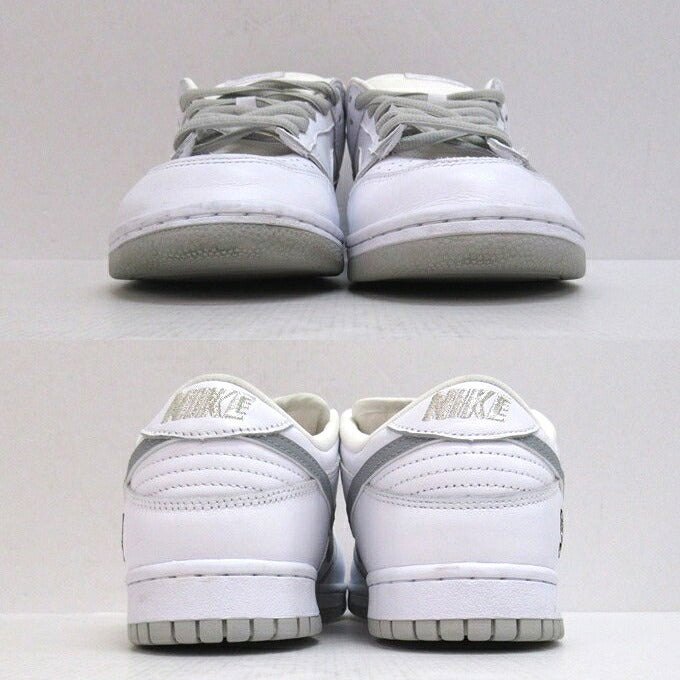 SUPREME x NIKE SB Dunk Low White Silver Sneakers Size 26.5cm