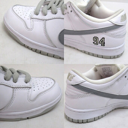 SUPREME x NIKE SB Dunk Low White Silver Sneakers Size 26.5cm