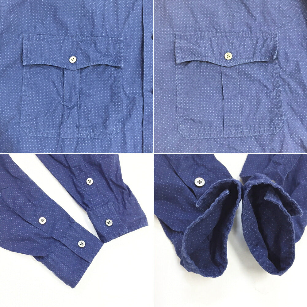 Porter Classic Roll Up Dot Shirt Navy Size M