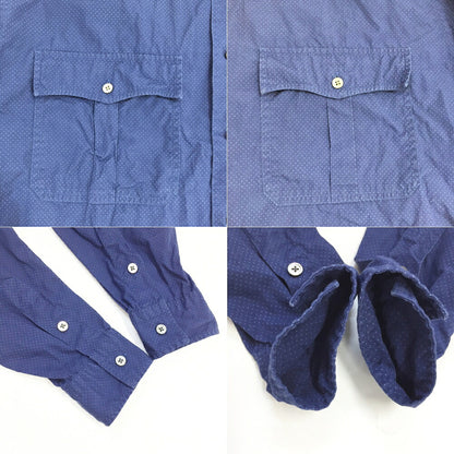 Porter Classic Roll Up Dot Shirt Navy Size M