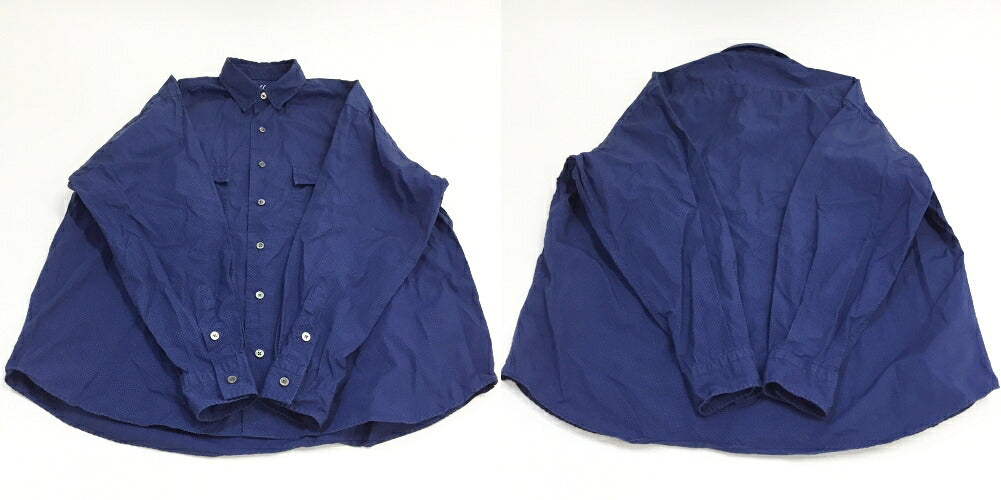 Porter Classic Roll Up Dot Shirt Navy Size M
