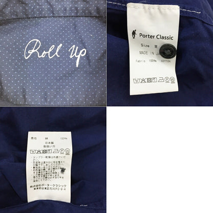 Porter Classic Roll Up Dot Shirt Navy Size M