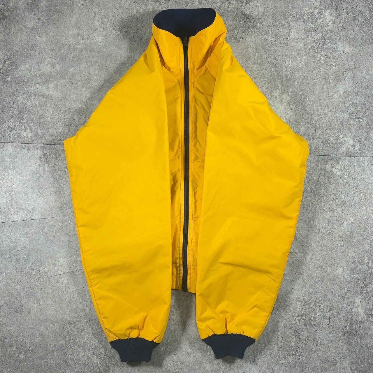 L.L. Bean 90s Vintage USA Yellow Nylon Fleece Jacket Size S