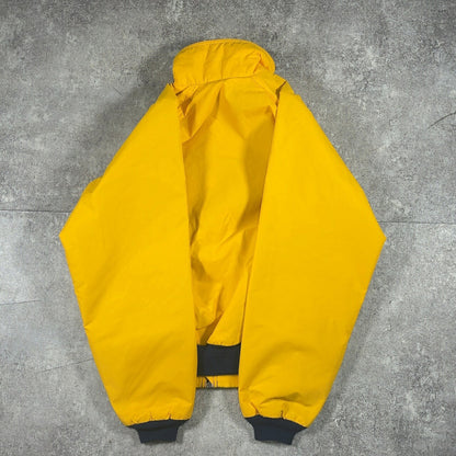 L.L. Bean 90s Vintage USA Yellow Nylon Fleece Jacket Size S