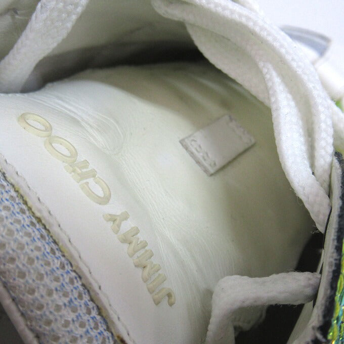 JIMMY CHOO Raine Metallic Multi Sneakers Size EU 42