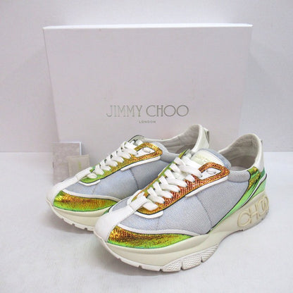 JIMMY CHOO Raine Metallic Multi Sneakers Size EU 42