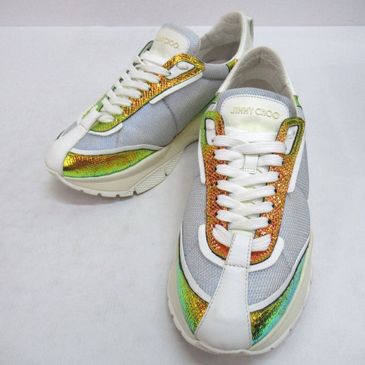 JIMMY CHOO Raine Metallic Multi Sneakers Size EU 42