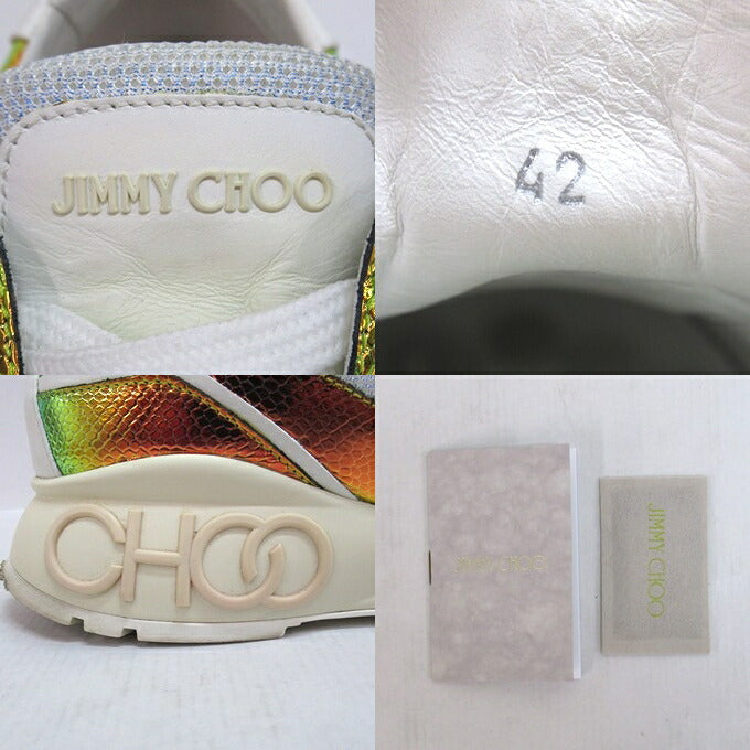 JIMMY CHOO Raine Metallic Multi Sneakers Size EU 42