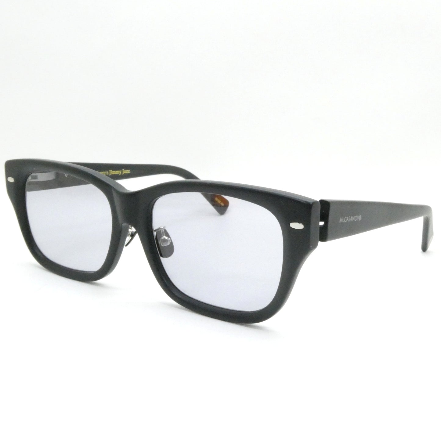 Mr.CASANOVA JIMMY Black Silver Lens Sunglasses Size ONE SIZE