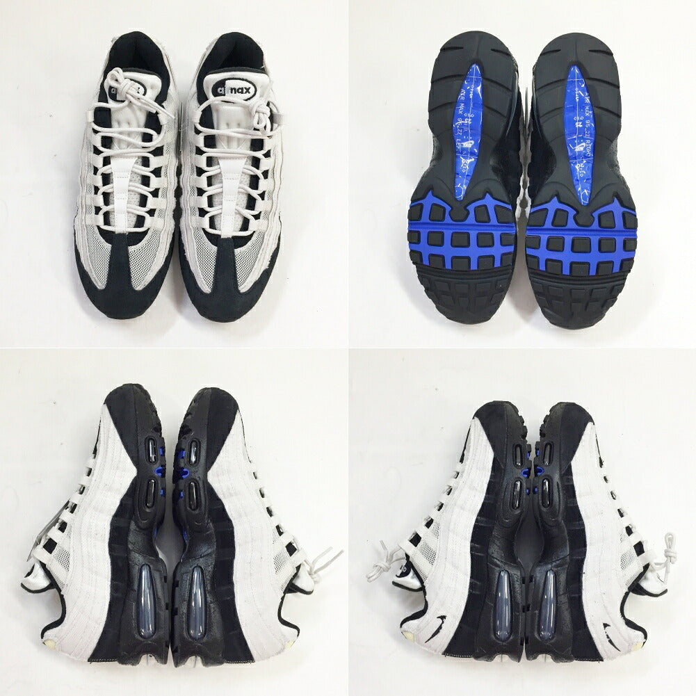 NIKE Air Max 95 Big Bubble White Black Sneakers Size 10