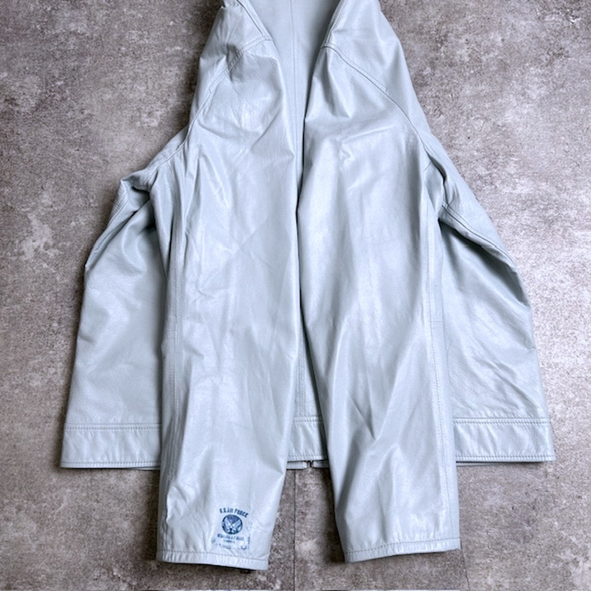 OTAGIRI Lamb Leather Single Riders Jacket Blue Size 3L