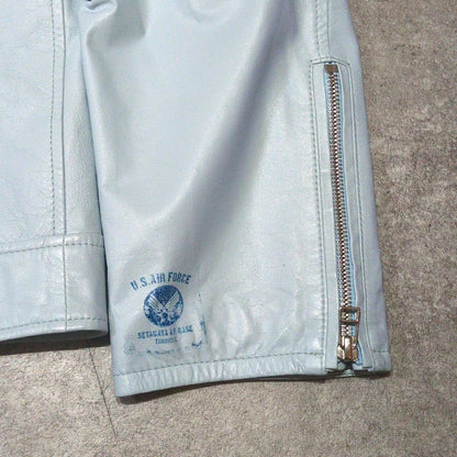 OTAGIRI Lamb Leather Single Riders Jacket Blue Size 3L